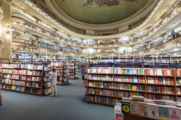 Arquitectura de interiores de la Libreria El Ateneo Grand Splendid, Buenos Aires, Argentina